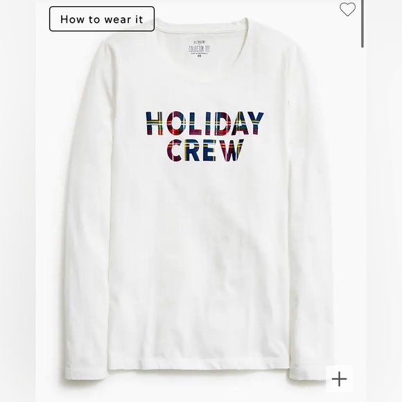J.Crew NWT Plaid “Holiday Crew” Collector Graphic Tee - Picture 5 of 8